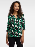 Orsay Green Ladies Patterned Blouse - Women