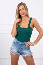 Body blouse on shoulder straps green