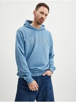 Blue Mens Hoodie Guess Beau - Men