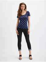 Orsay Dark blue Women Patterned T-Shirt - Women