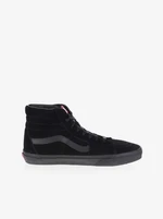 Black Unisex Suede Ankle Sneakers VANS SK8-Hi - unisex