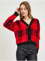 Black-Red Checkered Cardigan ORSAY - Ladies