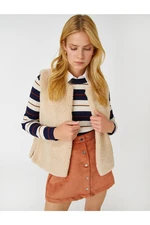 Koton Corduroy Buttoned Mini Skirt