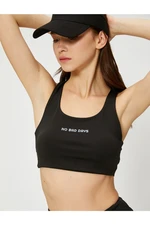 Koton Window Detailed Sports Bra, Printed, Padded, Non-wired.