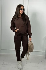 Insulated sweatshirt + trousers brown