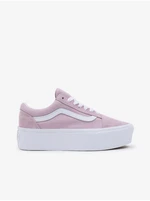 Light Pink Womens Suede Platform Suede Sneakers VANS UA Old S - Women