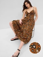 Women's brown floral maxi dress GAP