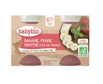 Babybio Jablko, banán a jahody s mátou 2x130 g