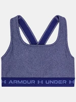 Under Armour Compression Bra Crossback Mid Heather Bra-BLU - Women