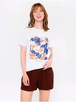 White T-shirt with print CAMAIEU - Women