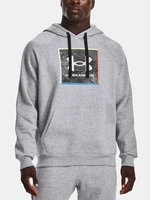 Under Armour Sweatshirt UA Rival Flc Graphic Hoodie-GRY - Mens