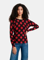 Red-Black Women Floral Sweater Desigual Nicaragua - Women