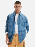 Blue Mens Denim Shirt Desigual Raw - Men