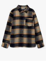 Beige-Black Boy Checkered Shirt Jacket name it Livas - Boys