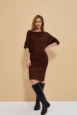 Warm dress with 3/4 sleeves