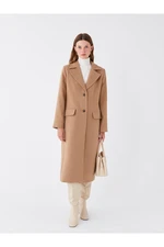 LC Waikiki Women's Jacket Collar Plain Cachet Coat