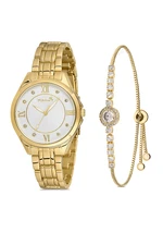 Polo Air Women's Wristwatch Zircon Stone Elegant Bracelet Combination Gold Color