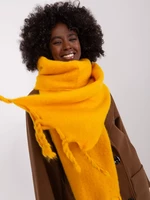 Dark yellow wide women's scarf