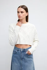 VATKALI Knitted patterned crop sweater