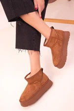 Soho Tan Women's Suede Boots & Booties 18351