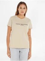 Beige Women's T-Shirt Tommy Hilfiger - Women