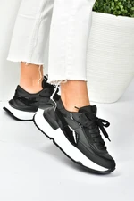 Fox Shoes Black Fabric Casual Sneakers Sneakers