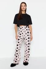 Trendyol Powder Star Patterned Viscose Woven Pajama Bottoms