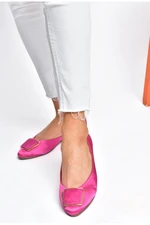 Fox Shoes P726776304 Women's Flats in Fuchsia Satin Fabric