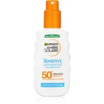 Garnier Ambre Solaire Sensitive Advanced sprej na opalování pro citlivou pokožku SPF 50+ 150 ml