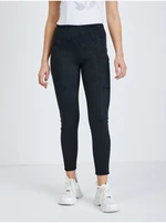 Black Women's Shortened Leggings in Suede Guess Maya - Women