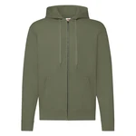 Olive Zippered Hoodie Classic Fruit of the Loom