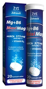 ZDROVIT MaxMag Horčík 375 mg + B6 20 šumivých tabliet