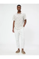 Koton Short Sleeve Shirt Geometric Printed Classic Collar Cotton