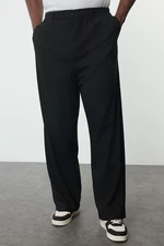 Trendyol Large Size Black Wideleg Fabric Trousers