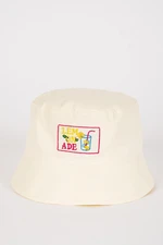 DEFACTO Girl's Label Printed Gabardine Bucket Hat