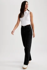 DEFACTO Wide Leg Cargo High Waist Long Jean Pants