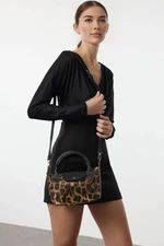 Trendyol Leopard Printed Flap Crossbody Brown Mini Women's Shoulder Bag