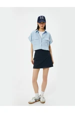 Koton Short Sleeve Shirt Pocketed Buttoned Modal Blended