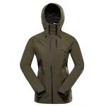 Women's softshell jacket with membrane ALPINE PRO JERDA ivy green