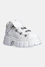 Kožené sneakers boty New Rock Napa Blanca + Vacuno Blanco + Tower Blanco bílá barva, M-106N-C27