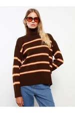 LC Waikiki LCWAIKIKI Basic Turtleneck Striped Long Sleeve Women's Knitwear Sweater