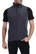 79233 Dewberry Ghsy Multi-Pocket Fleece Mens Vest-Smoked