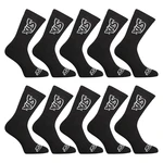 10PACK Styx high black socks