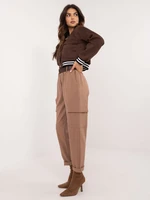 Light brown fabric cargo pants OCH BELLA