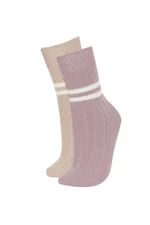 DEFACTO Women's 2-Piece Cotton Winter Socks