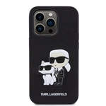 Zadní kryt Karl Lagerfeld PU Saffiano Karl and Choupette NFT pro Apple iPhone 13 Pro, černá