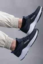 Riccon Unisex Navy Blue White Sneakers