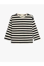 Koton Striped T-Shirt Long Sleeve Crew Neck Cotton