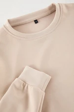 Trendyol Stone More Sustainable Regular/Normal Cut Soft Modal Blend Basic Sweatshirt