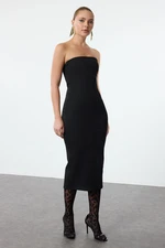 Trendyol Black Body-Smoothing Slimming Knitted Dress